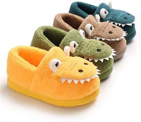 img 1 attached to 🦖 BENHERO Cartoon Dinosaur Toddler Kids Boys Girls Slippers - Winter Warm Indoor Bedroom Shoes