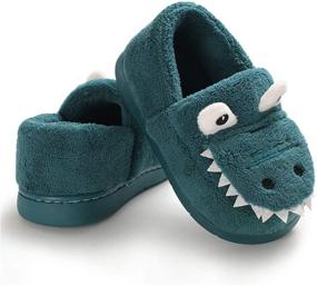 img 3 attached to 🦖 BENHERO Cartoon Dinosaur Toddler Kids Boys Girls Slippers - Winter Warm Indoor Bedroom Shoes