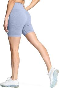 img 4 attached to 🩲 Enhanced Comfort and Style: Aoxjox Women's Seamless Vital 2.0 Booty High Waisted Workout Biker Shorts