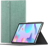 📱 infiland multi-angle stand case for samsung galaxy tab s6 lite 10.4 inch, sm-p610/p615 tablet, 2020 release [auto wake/sleep], mint green logo