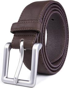 img 4 attached to 👔 Stylish Classic Stitched Width Regular Men's Belts: The Must-Have Accessory