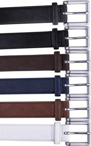 img 1 attached to 👔 Stylish Classic Stitched Width Regular Men's Belts: The Must-Have Accessory