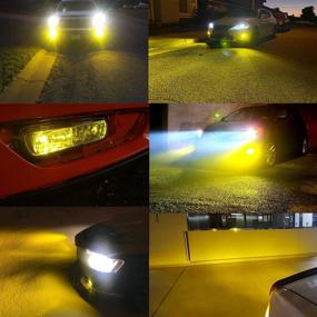 img 2 attached to 🚗 Alla Lighting 3800lm HB4 9006 LED Bulbs: Xtreme Super Bright 3000K Amber Yellow Fog Lights for Cars & Trucks - Replacement Upgrade with ETI 56-SMD