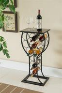 stylish and functional kings brand metal wine storage organizer table with marble finish top logo