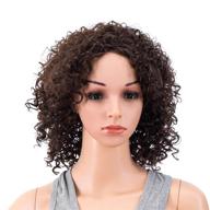 get stunning curls with swacc 12-inch big bouffant curly wigs for women - dark brown-4# synthetic wigs with wig cap! logo