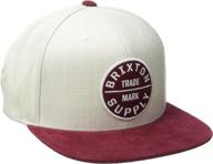 stylish and adjustable brixton men's oath iii snapback hat: medium profile design logo