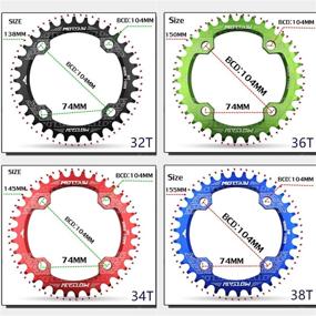 img 2 attached to 🚴 YBEKI 30T-52T Chainring 104BCD | Round Oval Narrow Wide Single Bike Chainring | 8-11 Speed | Mountain Bike Road Bike MTB BMX