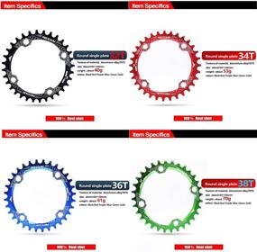 img 1 attached to 🚴 YBEKI 30T-52T Chainring 104BCD | Round Oval Narrow Wide Single Bike Chainring | 8-11 Speed | Mountain Bike Road Bike MTB BMX