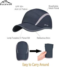 img 3 attached to ELLEWIN Unisex Baseball Cap with UPF 50 Protection and Foldable Long Bill – Large & Unstructured Hat