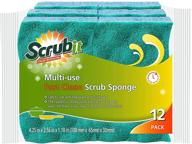 🧽 scrubit multi-use scrub sponge – non-scratch kitchen sponges for dishes, pots & pans - heavy duty & odor-free rippled scrubbing pad, designed for tough cleaning jobs, pack of 6 logo