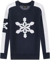 ❄️ cozy snowflake pullover christmas clothing for boys - ultimate comfort for children logo