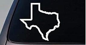 img 3 attached to Texas State Sticker Decal for Car & Truck: Football & Hog Hunting Theme, Size 4.5" x 4.5", White