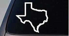 img 2 attached to Texas State Sticker Decal for Car & Truck: Football & Hog Hunting Theme, Size 4.5" x 4.5", White