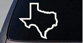 img 1 attached to Texas State Sticker Decal for Car & Truck: Football & Hog Hunting Theme, Size 4.5" x 4.5", White
