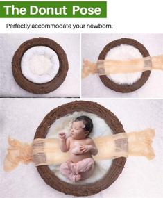 img 2 attached to 📸 Sunmig 4PC Newborn Baby Photography Wheat Donut Posing Pillow Basket Filler Baby Photo Prop in White