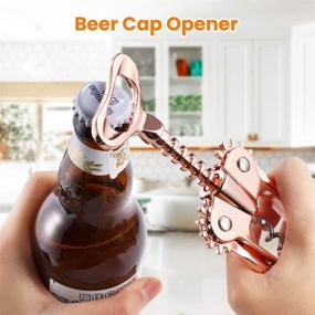 img 2 attached to 🍷 All-in-One Rose Gold Wing Corkscrew Wine Bottle Opener: Godmorn Beer Bottle Opener with Wine Pourer – Elegant Pink Stainless Steel Wine Accessories for Kitchen, Chateau, Restaurant, and Bars