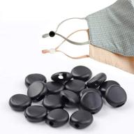 150pcs silicone cord locks toggles for drawstrings - elastic cord rope adjuster non-slip 🔒 stopper, round adjustment buckle soft silicone accessories. ideal for fixed and removable use - black color logo