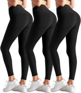 👖 aoliks women's black leggings - high waist tummy control for workout, running, non see-through yoga pants логотип