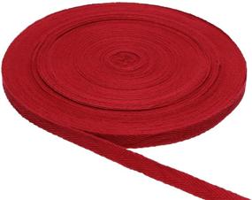 img 1 attached to Penta Angel Red Twill Tape Ribbon 50 Yards - 3/8 Inch Wide Cotton Wedding Bag Belt Herringbone Bias Binding Tape Strapping Apron Sewing Band for Crafts, Gift Wrapping, DIY Projects