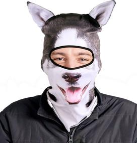 img 4 attached to 3D Animal Balaclava Outdoor Mask - Dog & Cat Ski Mask with Ears. Animal Print Ski Mask - Winter Face Cover for a Fun and Warm Winter Season