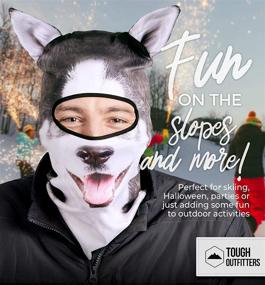 img 1 attached to 3D Animal Balaclava Outdoor Mask - Dog & Cat Ski Mask with Ears. Animal Print Ski Mask - Winter Face Cover for a Fun and Warm Winter Season