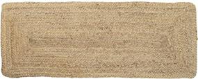 img 2 attached to 🏞️ Long-Lasting Hand-Woven Jute Table Runner Rug - 13 X 48 Inch - Madhu International - Ideal for Indoor & Covered Door Entrances