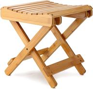 mastlu folding bamboo stool: compact and portable step stool for kids - perfect for kitchen, garden, camping - 180lbs weight capacity - burlywood logo