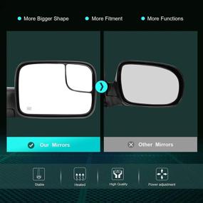 img 3 attached to 🚗 SCITOO боковое зеркало для Dodge Tow Mirror - управление электропитанием, подогрев, ручное складывание - совместимо с Dodge Ram 1500 2500 3500 (2002-2008) - зеркало заднего вида с пассажирской стороны