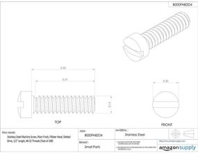 img 1 attached to 🔩 Threaded Slotted Fillister Machine Screw with Stainless Steel Construction