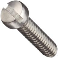 🔩 threaded slotted fillister machine screw with stainless steel construction logo