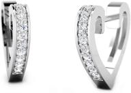 girls' jewelry: certified natural diamond sterling silver earrings logo