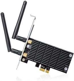 img 1 attached to Certified Refurbished TP-Link Archer T6E AC1300 PCIe Wireless WiFi Adapter Card with Heatsink Technology for PC