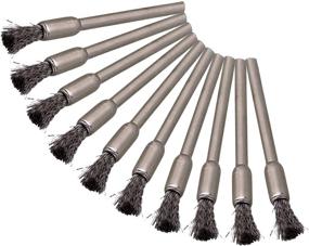 img 4 attached to 🛠️ RDEXP Stainless Steel Wire End Brush Pen Shape Pack of 10 - 5mm Shank Diameter: Ultimate Tool for Precision Cleaning and Polishing