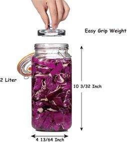 img 3 attached to 🍾 Jillmo 2 Liter Fermentation Jar Kit with Weights and Airlocks – Set of 2