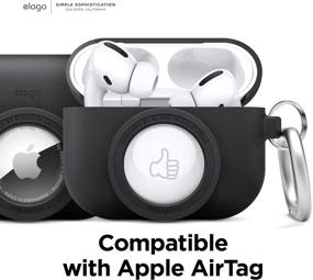 img 2 attached to Чехол elago Snapshot Cover: совместим с Apple AirPods Pro и AirTags [черный] - классический дизайн камеры с защитой от падения и карабином для ключей