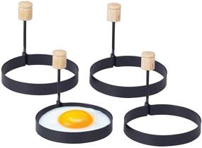 img 1 attached to 🍳 HSS-ERH4 Набор кольцеобразных форм для яиц - с антипригарным покрытием, 4 штуки в упаковке