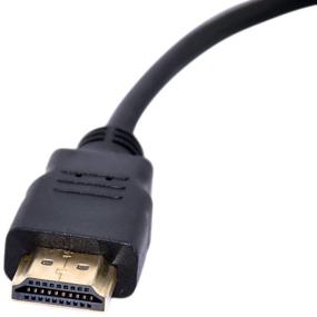 img 2 attached to Адаптер-конвертер кабеля HDMI в VGA 15-контактным d Sub с аудио - мужской разъем HDMI с золотом к женскому разъему VGA для подключения ноутбука к монитору компьютера - совместим с ПК, MAC, PS4, проектором и другими.