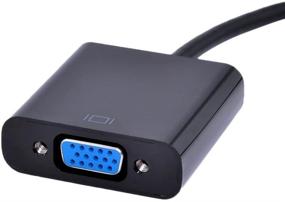 img 1 attached to Адаптер-конвертер кабеля HDMI в VGA 15-контактным d Sub с аудио - мужской разъем HDMI с золотом к женскому разъему VGA для подключения ноутбука к монитору компьютера - совместим с ПК, MAC, PS4, проектором и другими.