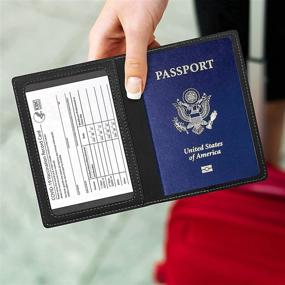 img 3 attached to Чехол для паспорта с прививками Henglei Leather