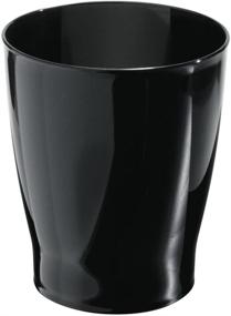 img 4 attached to iDesign 19942 Franklin Plastic Wastebasket, Black - Ideal Trash Can for Bathroom, 🗑️ Bedroom, Kitchen, Home Office, Dorm, College - Compact Size: 8&#34; x 8&#34; x 9.1&#34;
