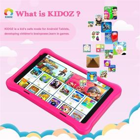 img 2 attached to 📱 Hyjoy 8 Inch Kids Tablet with 1920x1200 IPS FHD Display | Android 10 Tablet PC | WiFi, Bluetooth & Dual Camera | Educational & Games | Parental Control | Kidoz Installed | Includes Kids-Tablet Case (Pink)