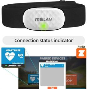 img 3 attached to 💓 MEILAN C5 Heart Rate Sensor Chest Strap Fitness Tracker with Bluetooth/ANT+ Wireless Connectivity for iOS, Android, and Bike Computers
