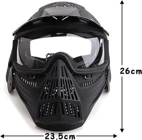 img 3 attached to 🎭 Ultimate Protection Gear: Senmortar Airsoft Mask Full Face Tactical Mask for Halloween CS Game, Motocross & Cosplay