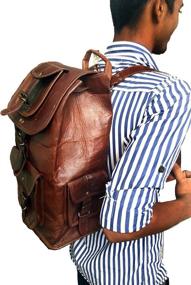 img 2 attached to 🎒 Ultimate Leather Backpack Rucksack Knapsack: Your Stylish and Functional Daypack