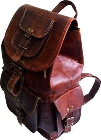 img 3 attached to 🎒 Ultimate Leather Backpack Rucksack Knapsack: Your Stylish and Functional Daypack