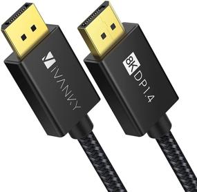 img 4 attached to 🔌 Кабель iVANKY DisplayPort 1.4 8K - 6.6 футов | 8K@60Гц, 4K@144Гц, 1080P@240Гц | HBR3, 32.4Гбит/сек | HDCP 2.2, HDR | Совместим с игровым монитором, телевизором, ПК, ноутбуком.