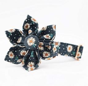 img 2 attached to 🐶 Stylish T.A.Bird Dog Collar with Flower and Bandana – Perfect Dog Gift!