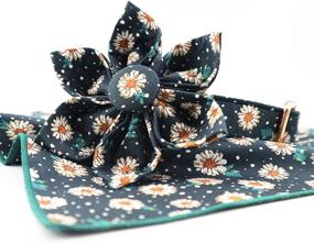 img 3 attached to 🐶 Stylish T.A.Bird Dog Collar with Flower and Bandana – Perfect Dog Gift!