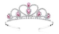 👑 lovelyshop pink rhinestone tiara for little and big kid girls prom, birthday, and princess party logo