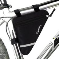 🚲 moocy bicycle bike storage bag triangle saddle frame strap-on pouch - perfect cycling accessory for efficiency and style (black) logo